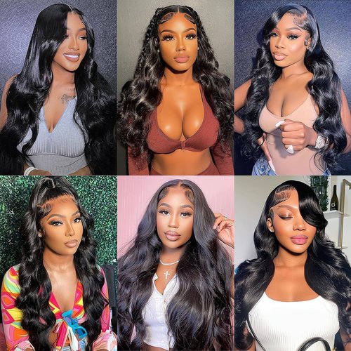 Adyutrlia Body Wave Wigs Human Hair 180% Density 13x4 HD Lace Front Wigs Human Hair Pre Plucked Body Wave Glueless Wigs Human Hair Lace Frontal Wigs for Women 22 Inch