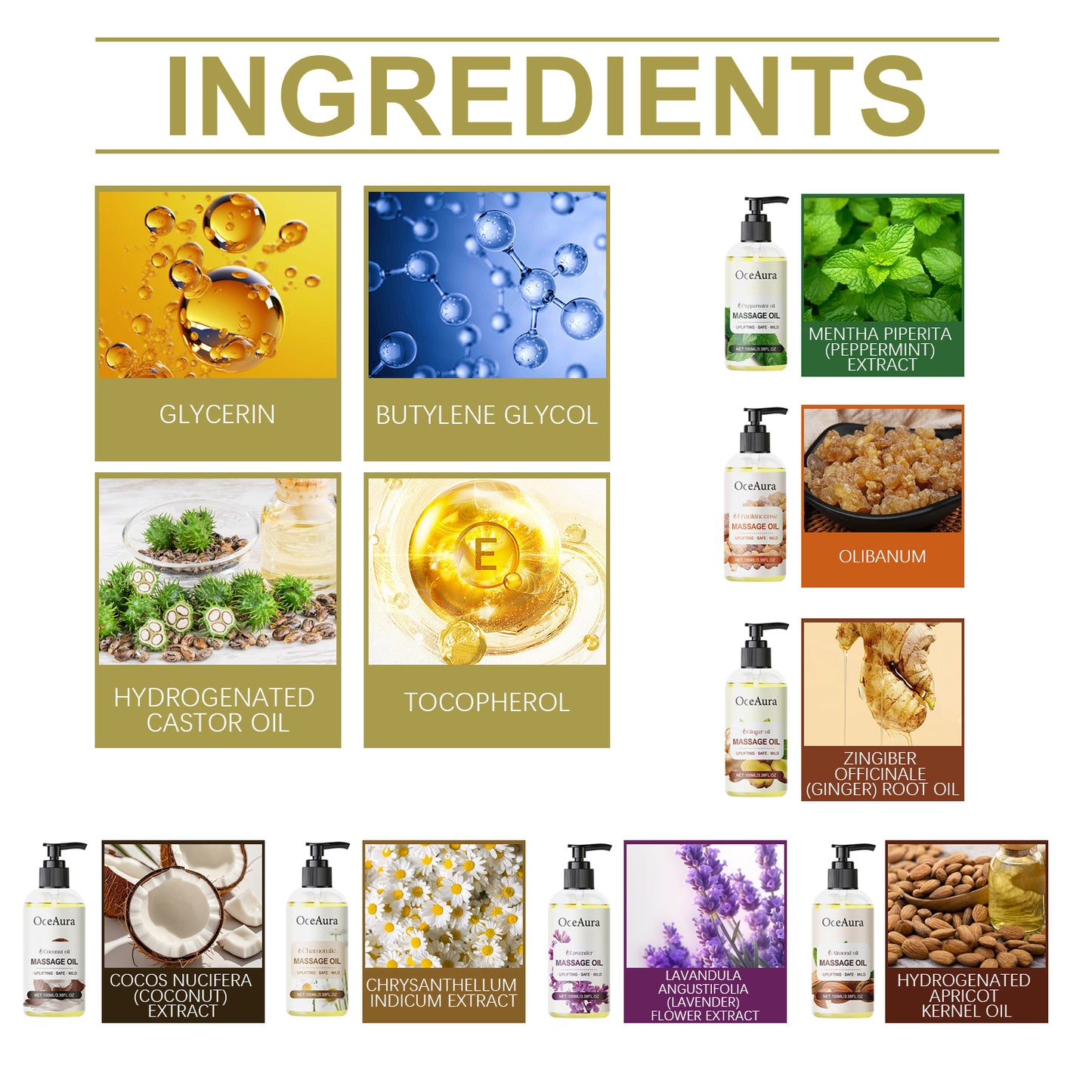 Frankincense Hydrating Body Massage Oil - 100ml Moisturizing Skin Care