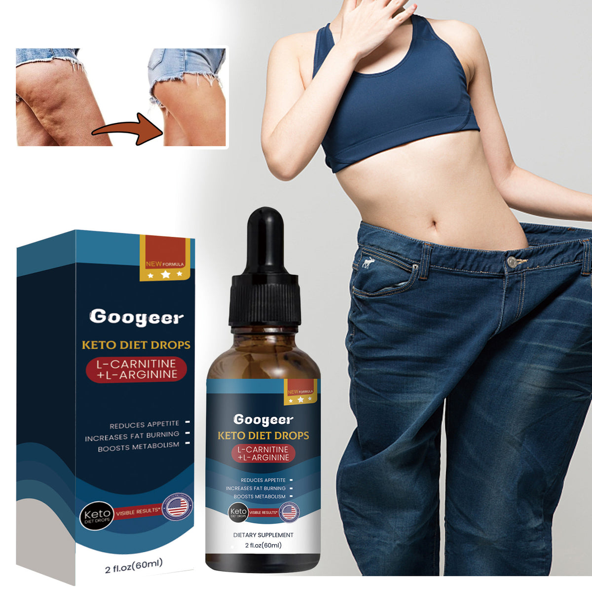 Highlight Body Curve Firming Slimming Drops - 60ml Body Shaping Solution