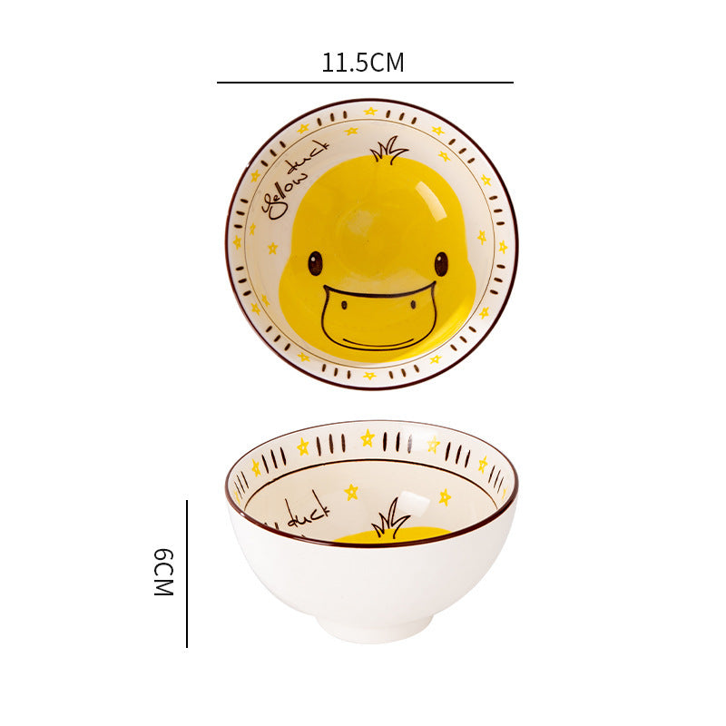 Cute Ceramic Animal Bowl Set for Kitchen - Assorted Cartoon Styles