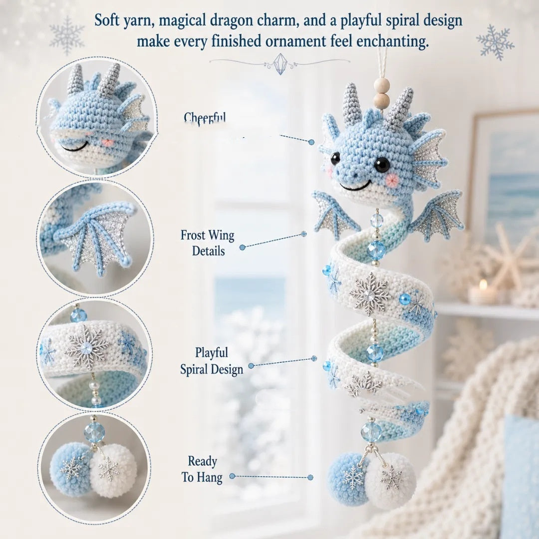 Dragon-Shaped Spiral Hanging Ornament Set DIY Craft Kit for Home & Garden