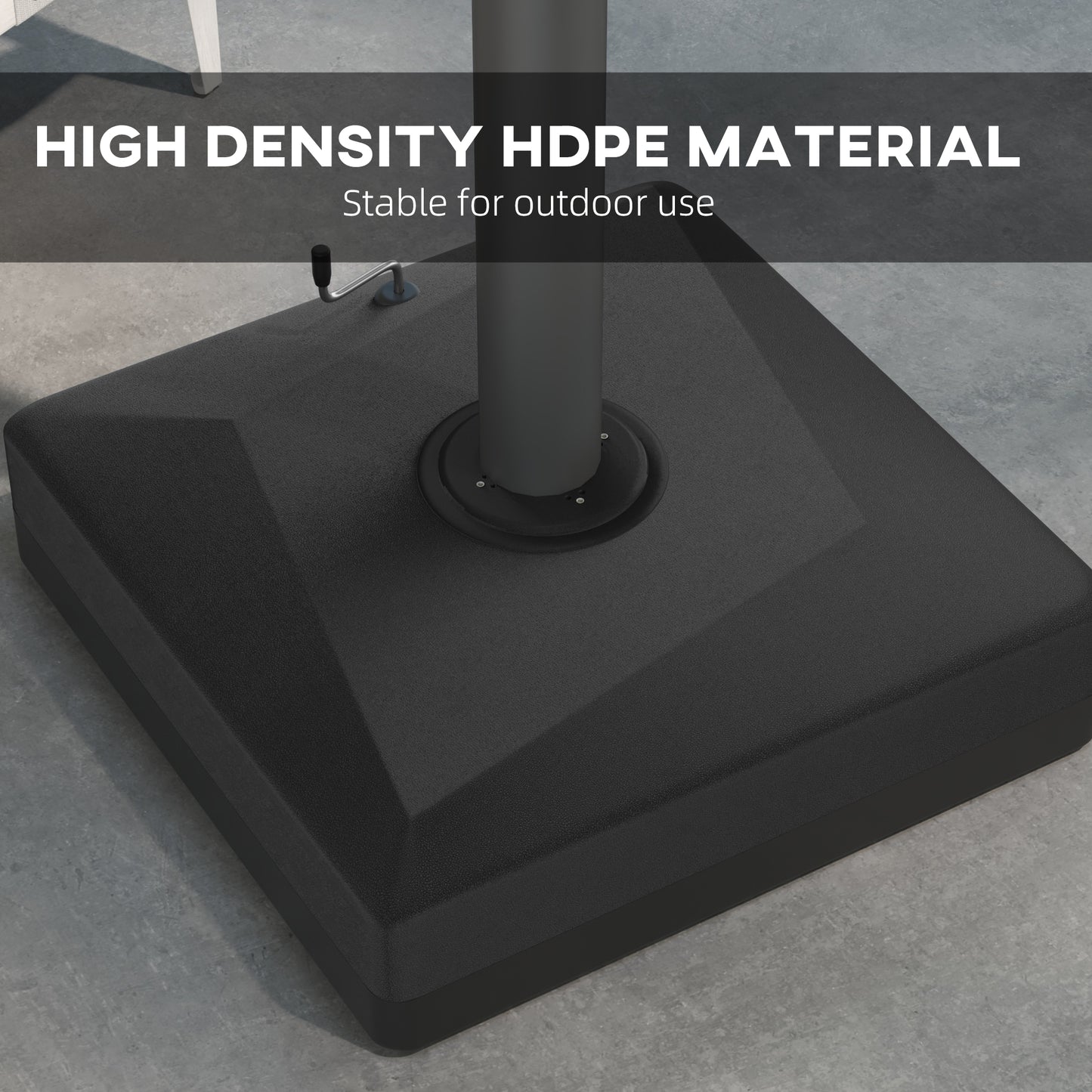 Fillable Umbrella Base for 84D-110V02 Cantilever Umbrella - Black