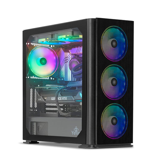 YEYIAN Odachi VR Prebuilt Gaming PC, AMD Ryzen 7 7800X3D 5.0 GHz, GeForce RTX 4070 12GB, 16GB DDR5 5600Mhz,1TB NVME SSD, 750W Gold PSU, AI-Powered Performance, WiFi & Win 11 Home