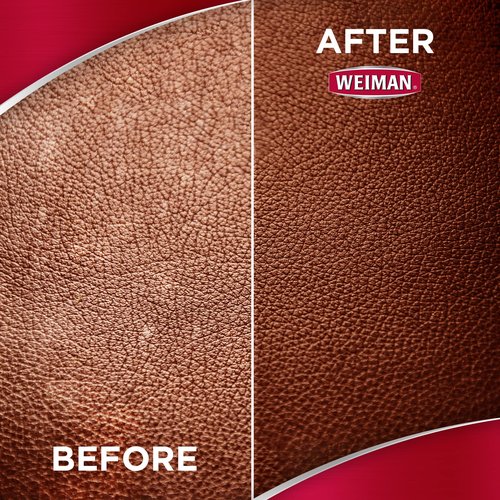 Weiman Leather Cleaner, Polish and Conditioner for Furniture, Car, Purses, Shoes, Boots and Couches- Micro Fiber Towel Included, 22oz