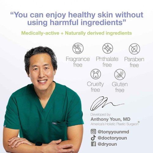 YOUN Beauty Peptide + Bakuchiol Moisturizer by Holistic Dr. Anthony Youn – Paraben-Free Retinol-Alternative Face Moisturizer to Support Collagen Production, Skin Hydration and Elasticity, 50ml