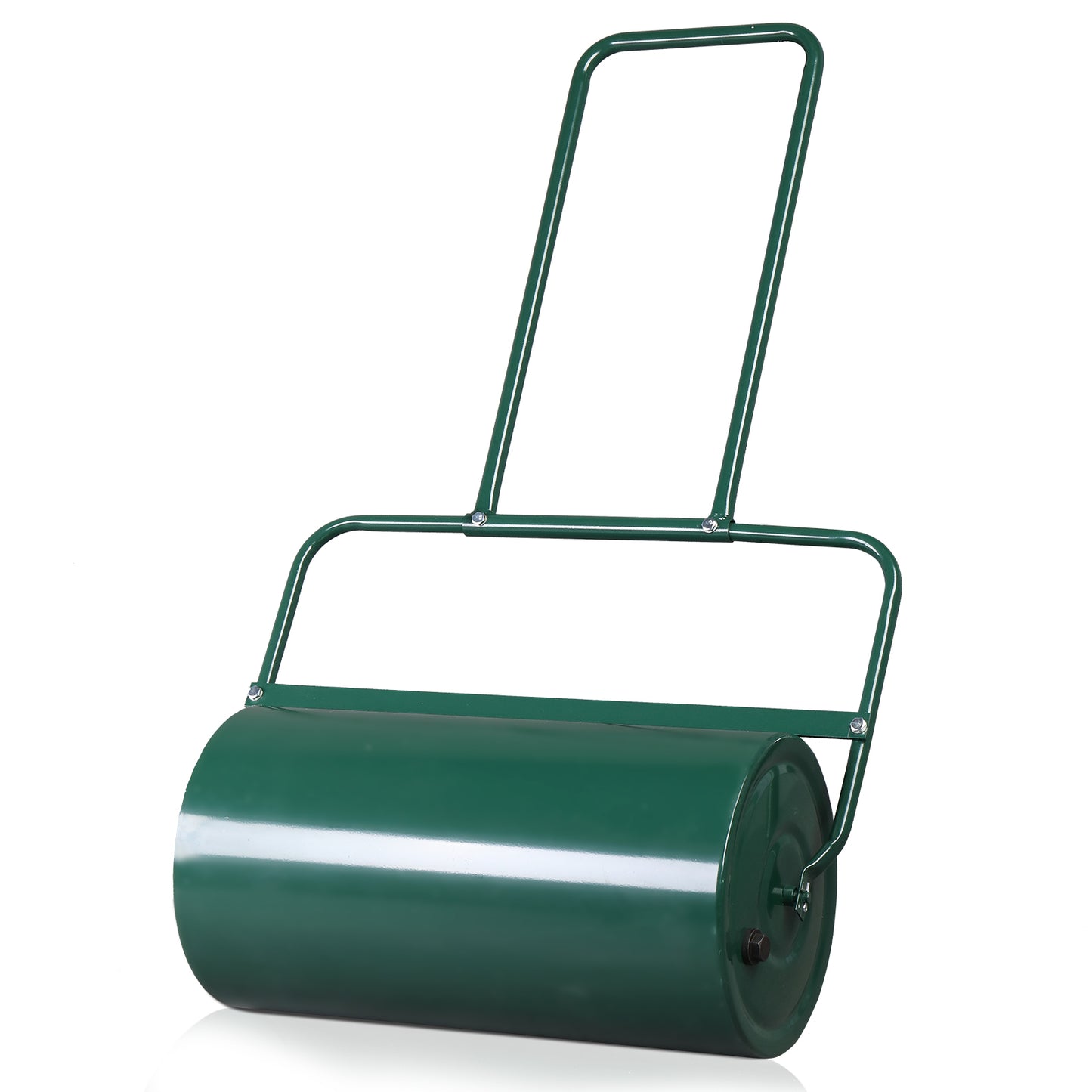 24 Inch Green Lawn Roller for Garden, Steel Drum with Water Fill Capacity