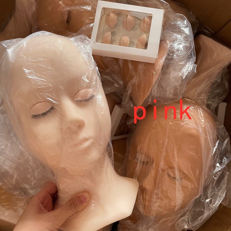 Eyelash Extension Practice Head Mold with Multiple Colors for Beauty Training