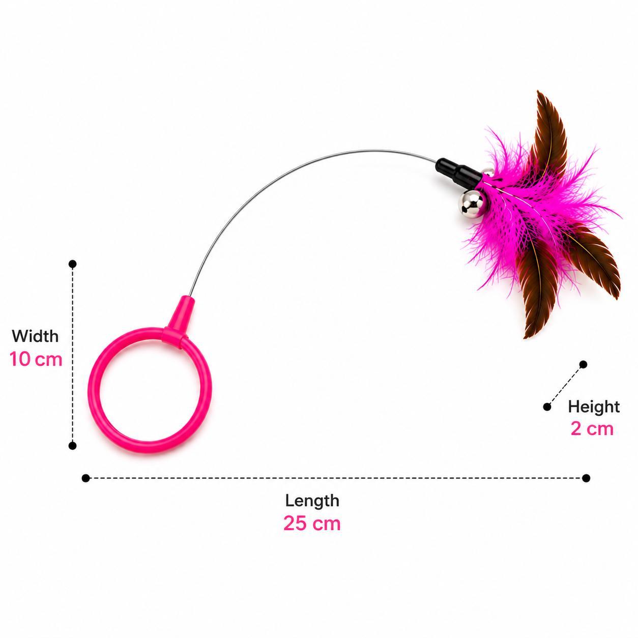Interactive Cat Feather Collar Toy - Self-Play Pet Teaser for Indoor Cats