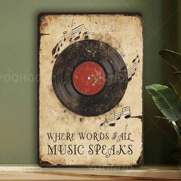 Metal Tin Wall Decoration - 20 cm x 20 cm