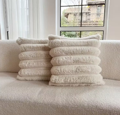 Large Plush Pillowcase Solid Color Cushion Cover Sofa Decor 45x45cm