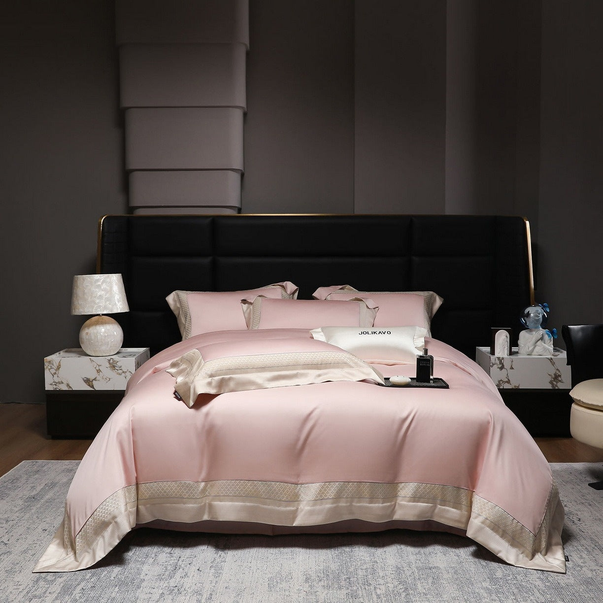 Cotton Duvet Cover Set 4 Pieces All-Cotton Embroidered Patchwork Bed Bedding