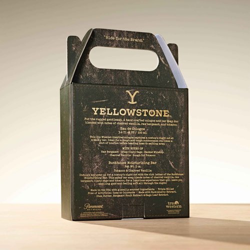 Yellowstone Men's Fragrance & Grooming Gift Set by Tru Western, Eau de Cologne & Artinsal Bar Soap - 1 fl oz