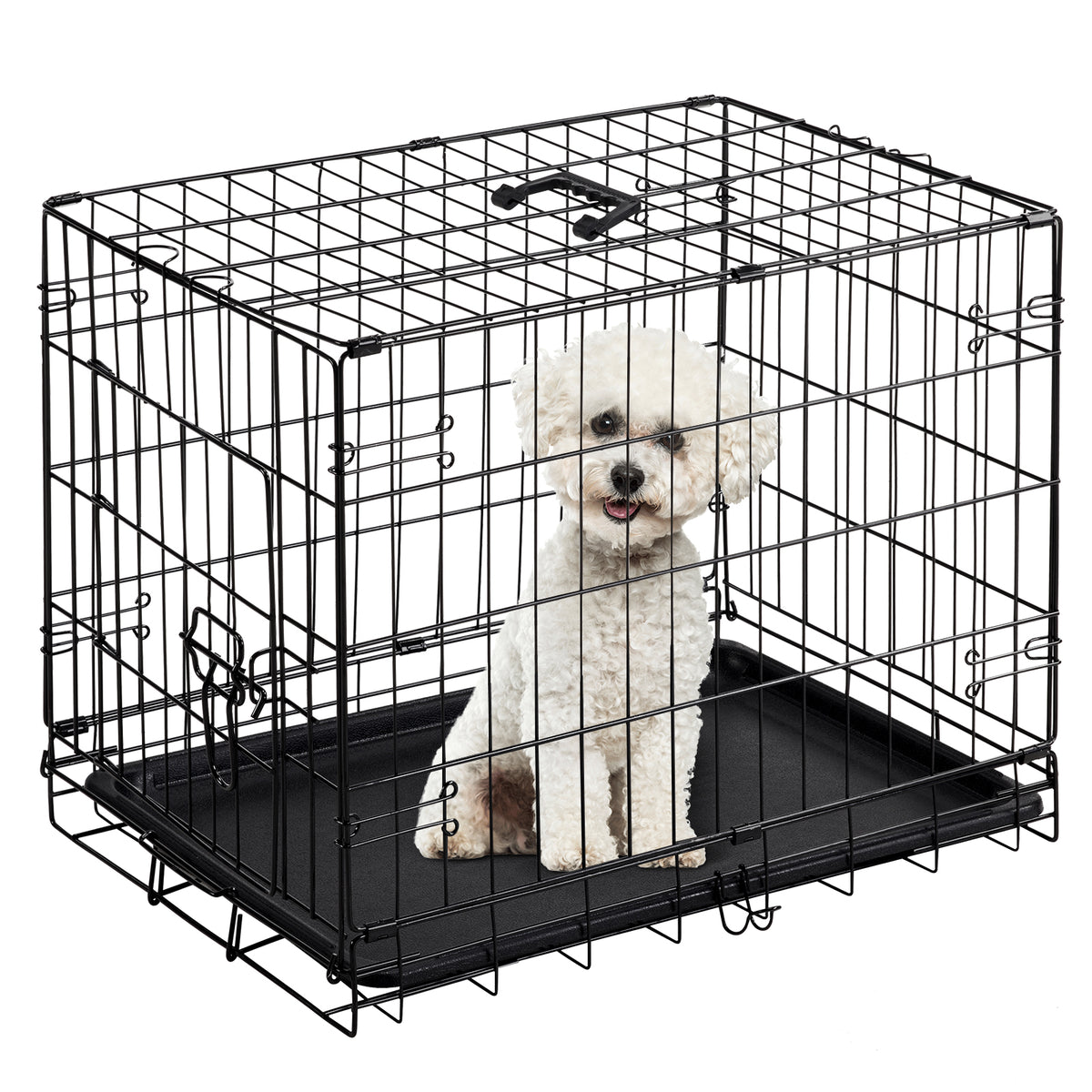24-30 Inch Single Door Dog Cage for Pets - Sturdy Pet Kennel & Crate