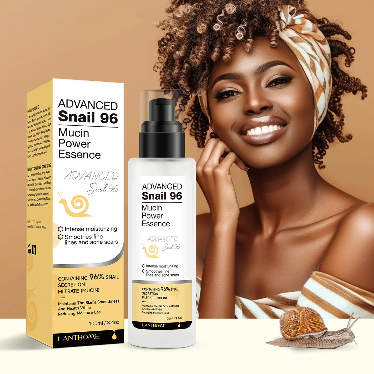 Snail Serum Moisturizer for Face - 100ml Hydrating Facial Care