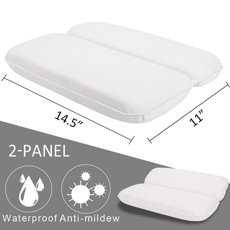Waterproof Bathtub Pillow with Suction Cups - Spa Bath Cushion 39x31cm