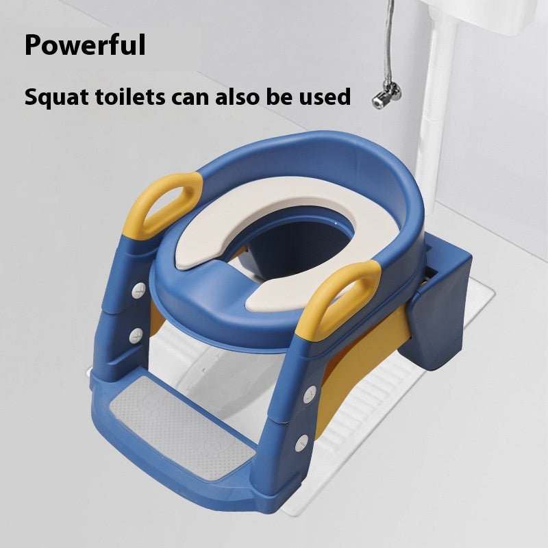 Two-in-One Baby Toilet Ladder with Stable Self-Contained Design - Multiple Colors
