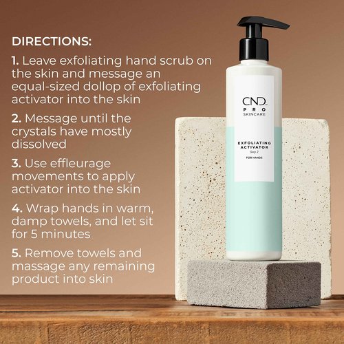 CND Pro Skincare Exfoliating Activator for Hands, Made with Natural Origin Aloe Leaf, Use with Exfoliating Scrub, Step 2, 10.1 Oz