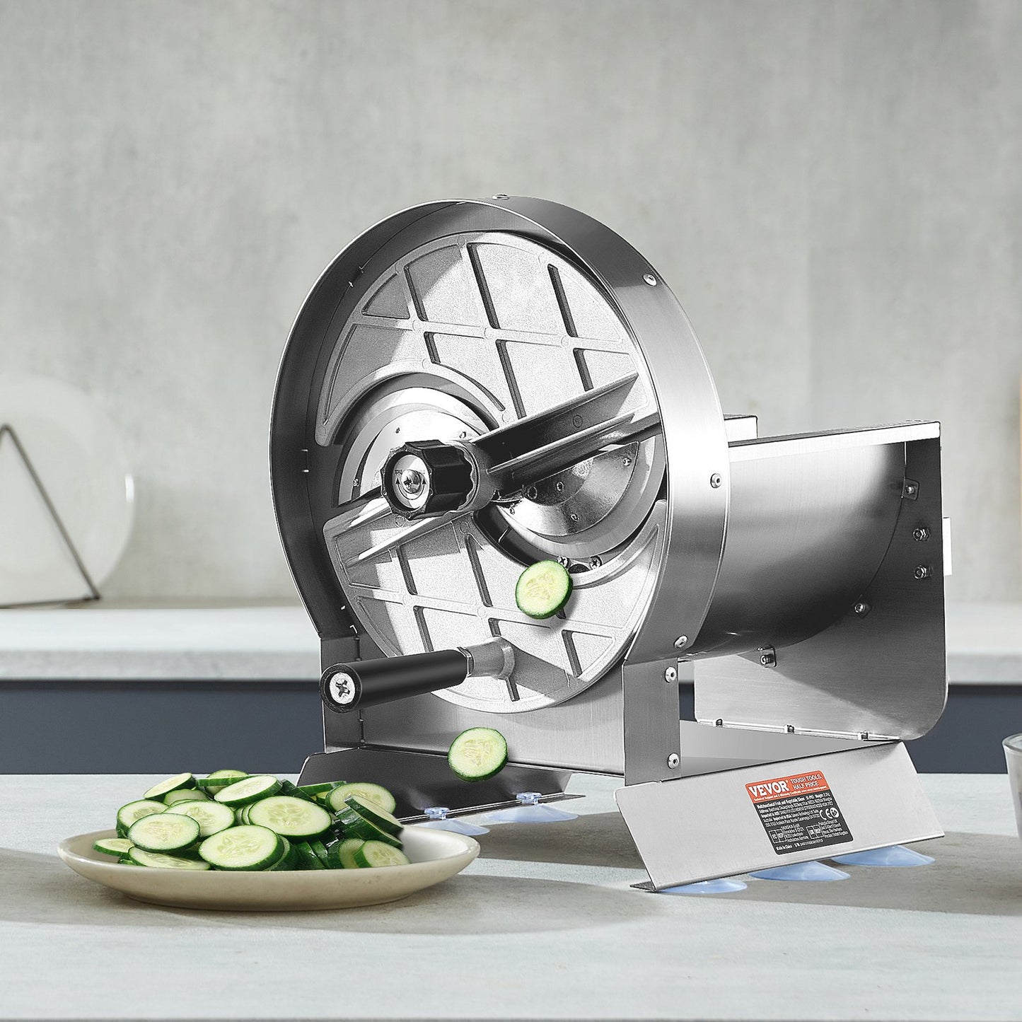Adjustable Stainless Steel Vegetable & Fruit Slicer - Commercial Food Cutter for Potato, Cucumber, Lemon, Tomato