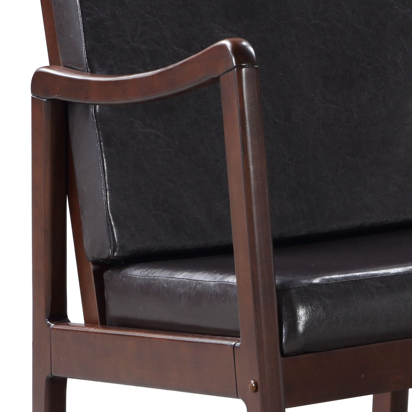 Dark Brown Synthetic Leather Rocking Chair - Raina