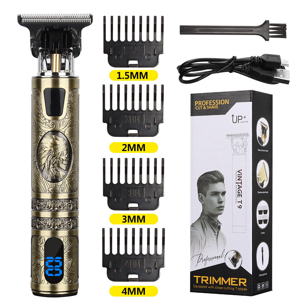 Professional Cordless T-Blade Hair Trimmer & Beard Grooming Kit - USB Rechargeable