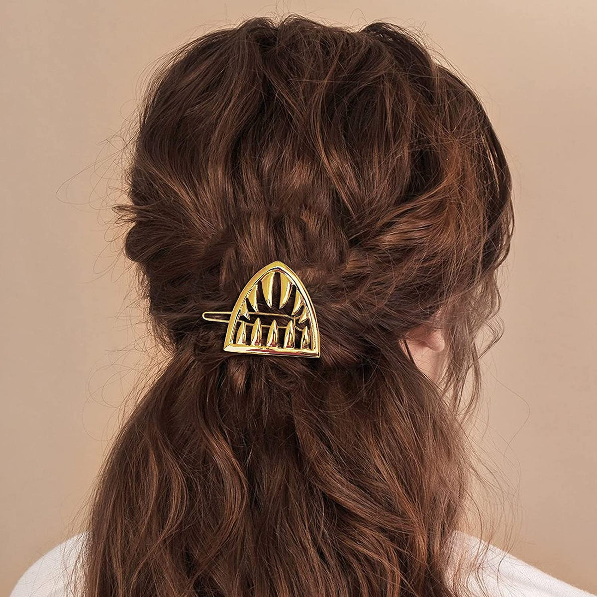 Silver Hair Claw Clip Large Shark Jaw Hairpin Elegant Hair Accessories