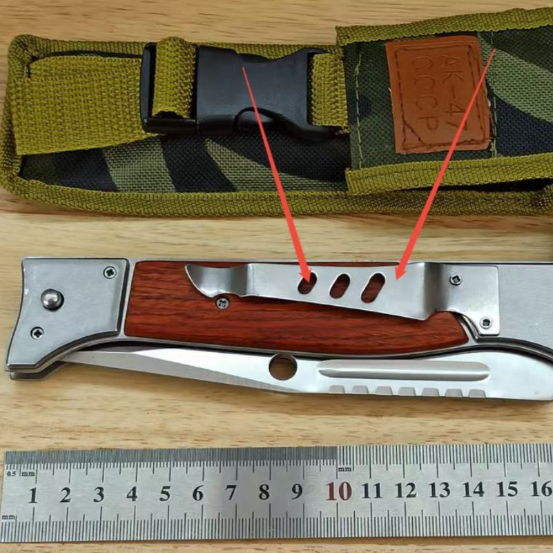Outdoor Folding Camping Knife with Handle - Compact and Durable