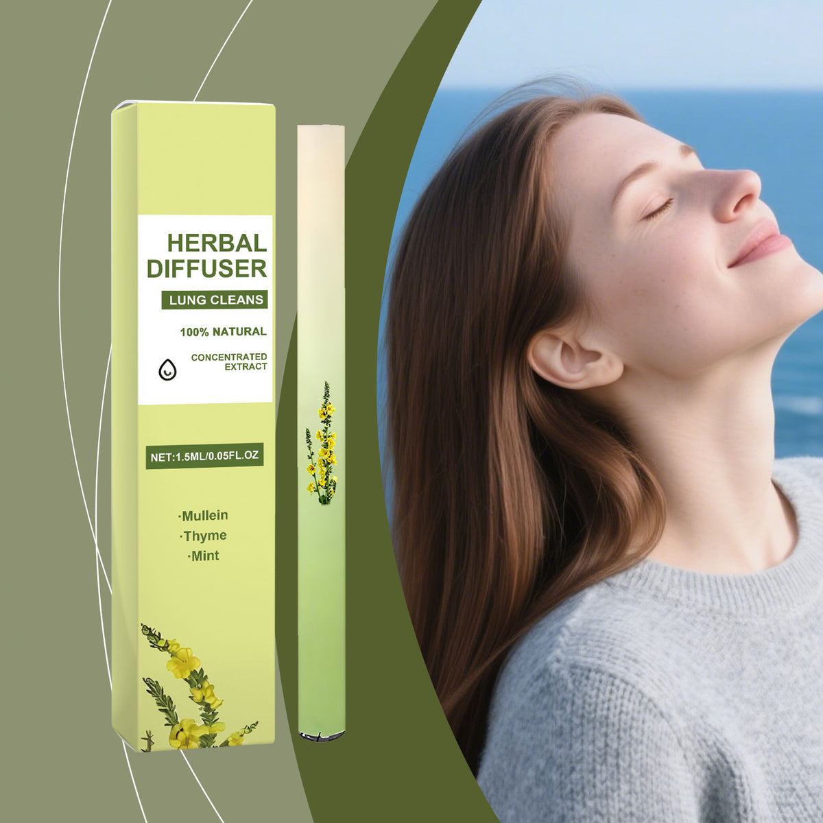 Herbal Inhaler Stick - Nasal Congestion & Breath Relief