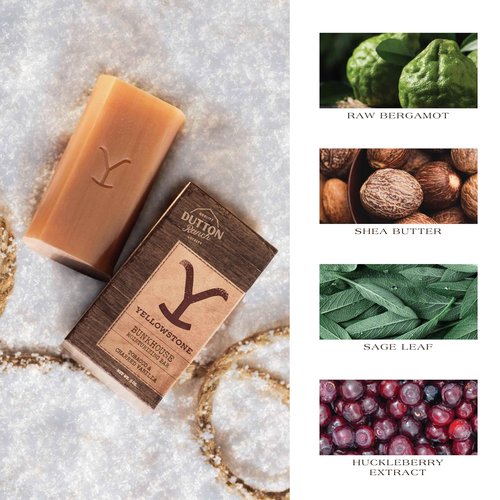 Yellowstone Men's Fragrance & Grooming Gift Set by Tru Western, Eau de Cologne & Artinsal Bar Soap - 1 fl oz