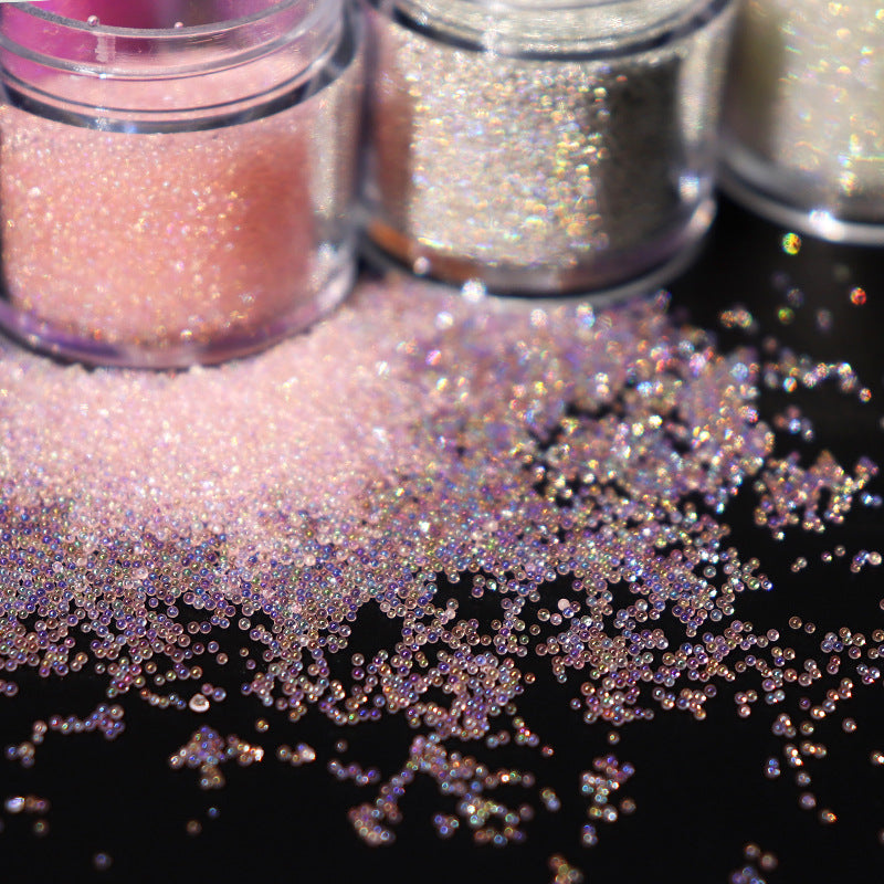 Micro Glass Bead Nail Art Decorations Non-Porous Bubble Ornaments