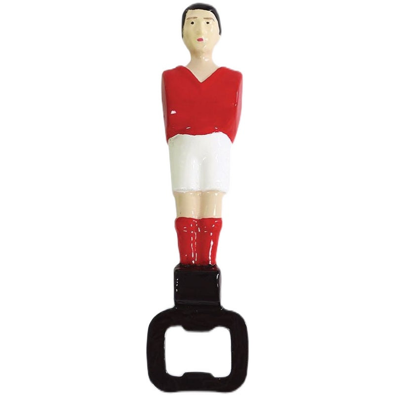 Red Resin Soccer Ball Bottle Opener - Modern Home Gift Decor