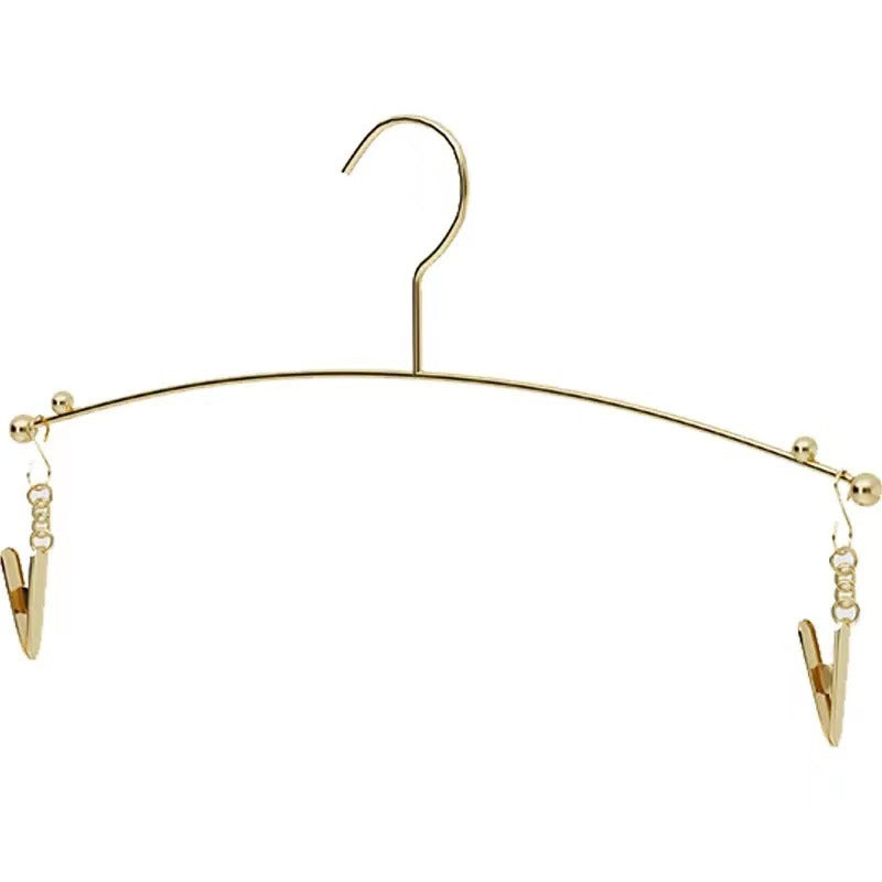 Drying Underwear Hanger with Clips - Non-Slip Metal Clothes Hook, Gold