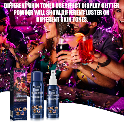 Glitter Spray for Nightclub Parties - Shiny Body & Hair Powder