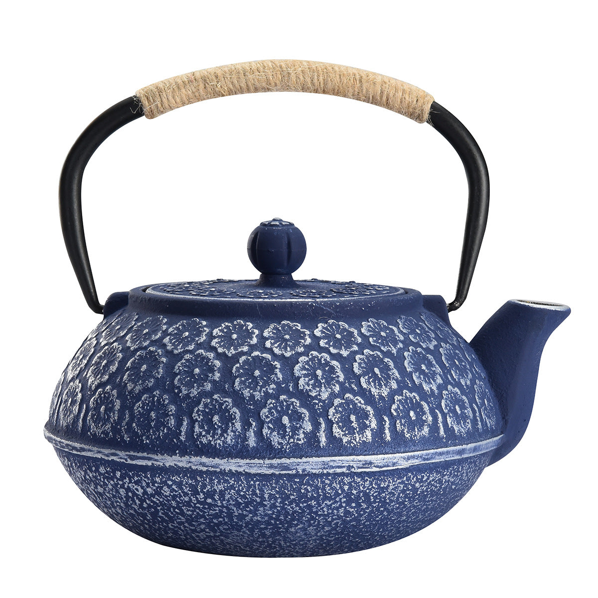 Japanese Style Cast Iron Water Boiling Teapot with Strainer 1000ML - Blue
