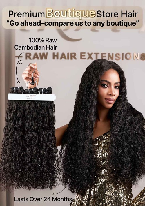 TRIIPPY Raw Water Wave Human Hair Single Bundle,Triple Lifespan Than Regular Virgin Hair No.1 Sales Of Raw Hair Bundles(14 Inches) Keep Soft and Smooth After Multiple Washes 100% Indian Raw Hair