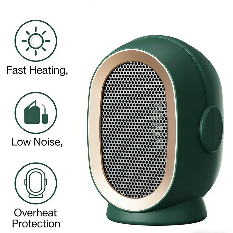 Mini Electric Fan Heater 800W for Office & Home Quiet Fast Heating