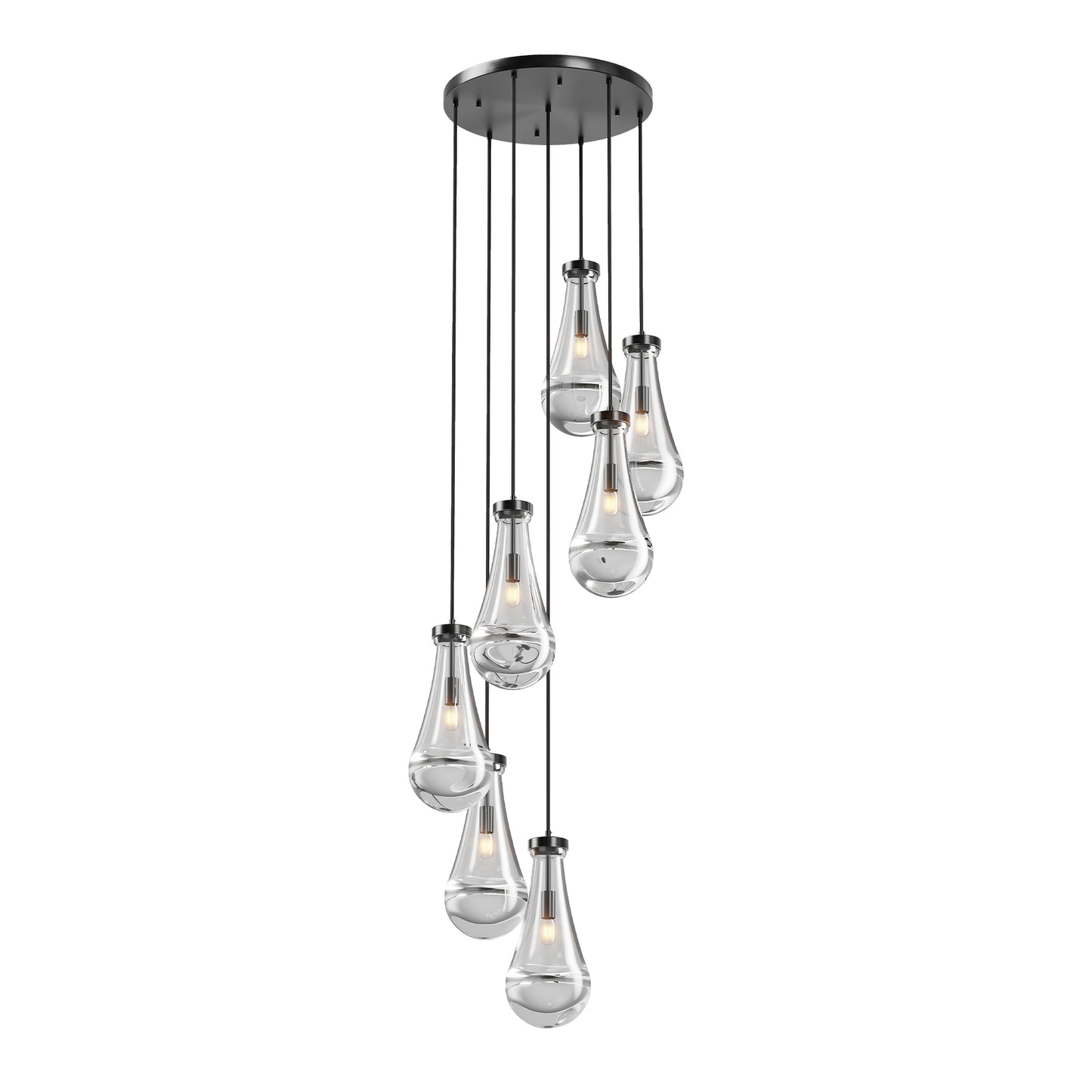 Modern Raindrop Pendant Light Chandelier - Adjustable Height