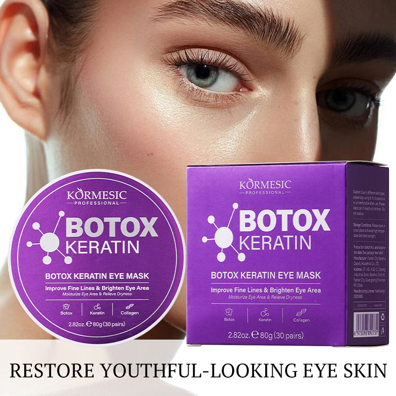 Anti-Wrinkle Eye Mask Patches - Keratin & Botulinum Formula, 80g, 60 Patches