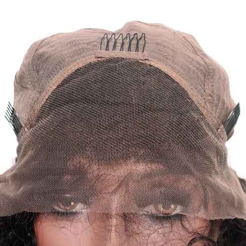 Dreambeauty 250% Density Lace Front Human Hair Wigs Silk Straight Brazilian Virgin Remy Human Hair Wigs Glueless Lace Front Wig for Women Natural Black Color (18 inch)