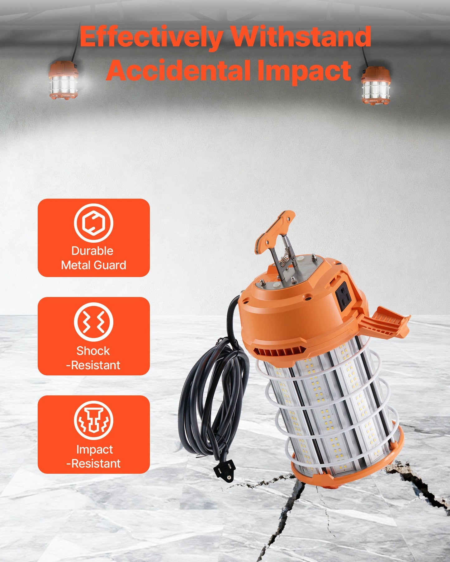 150W LED Work Light - 19000 Lumens, Waterproof & Linkable Construction Lighting
