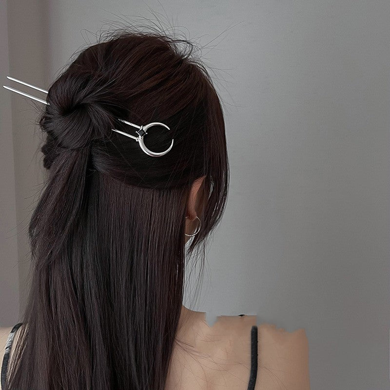 Metal U-Shaped Hair Pin - Silver Hair Accessory for Styling