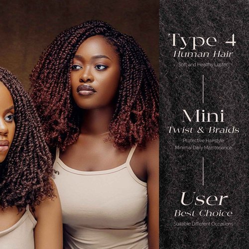 BLL Afro Kinkys Bulk Human Hair-100% Human Hair for Mini Twist Braiding Dreadlock Loc Extensions Afro Kinky Curly Hair Bulk Black Color (99J, 22 Inch Pack Of 1)