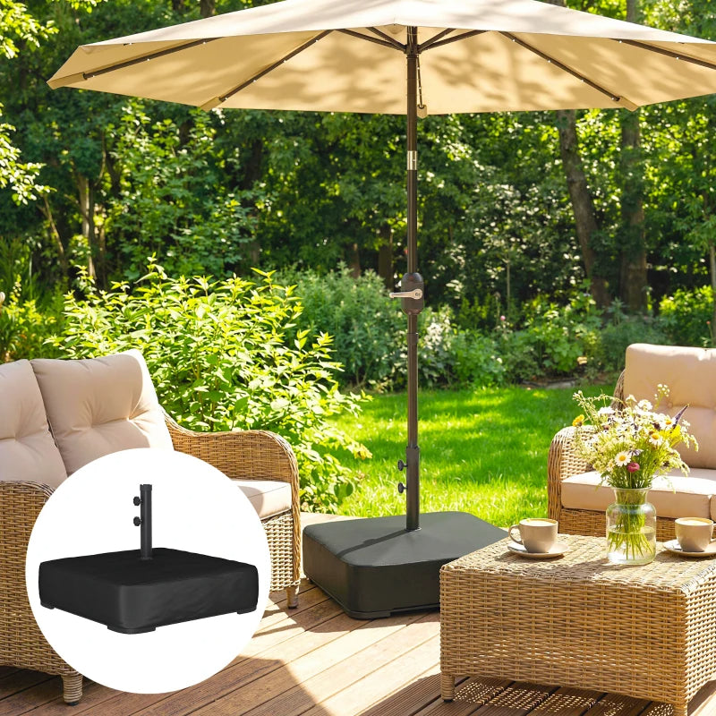 Garden Parasol Base 176 Lbs Sand Filled Heavy Duty Stand For