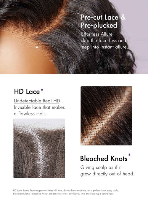 LUVME HAIR 8" Curly Glueless Wigs Human Hair Pre Cut/Plucked, Undetectable HD Lace Wig Ready to Go Lace Bob Wig Short Curly 180 Density