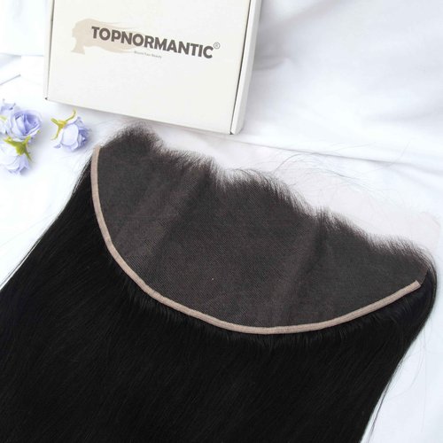 Topnormantic 13x6 HD Lace Frontal, 0.11mm Ultra-Thin Skinlike Invisible Swiss Real HD Lace Frontal Closure Pre Plucked with Baby Hair Brazilian Virgin Human Hair Ear to Ear 13x6 Lace Frontal 12 Inch