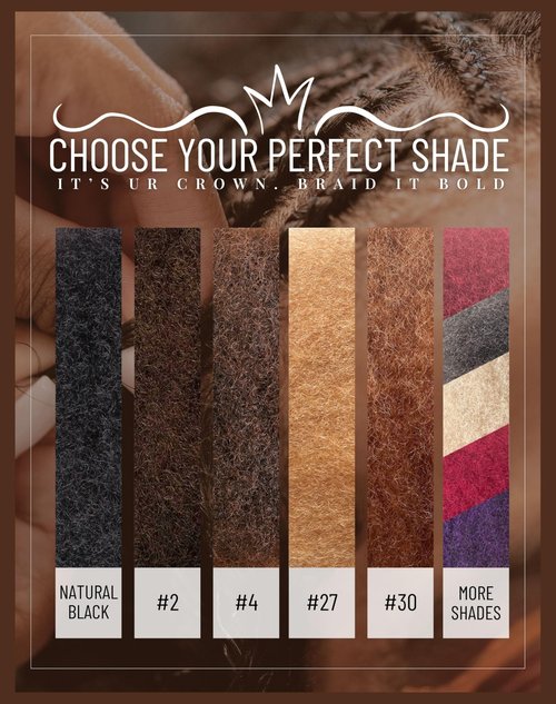 IUC Afro Kinkys Bulk Human Hair (16 Inch, 50g, Ginger) 4C Afro Kinky-Curly 100% Human Hair, Ideal for Braiding, Twists, Dreadlocks, Loc Repair, Kid-Friendly