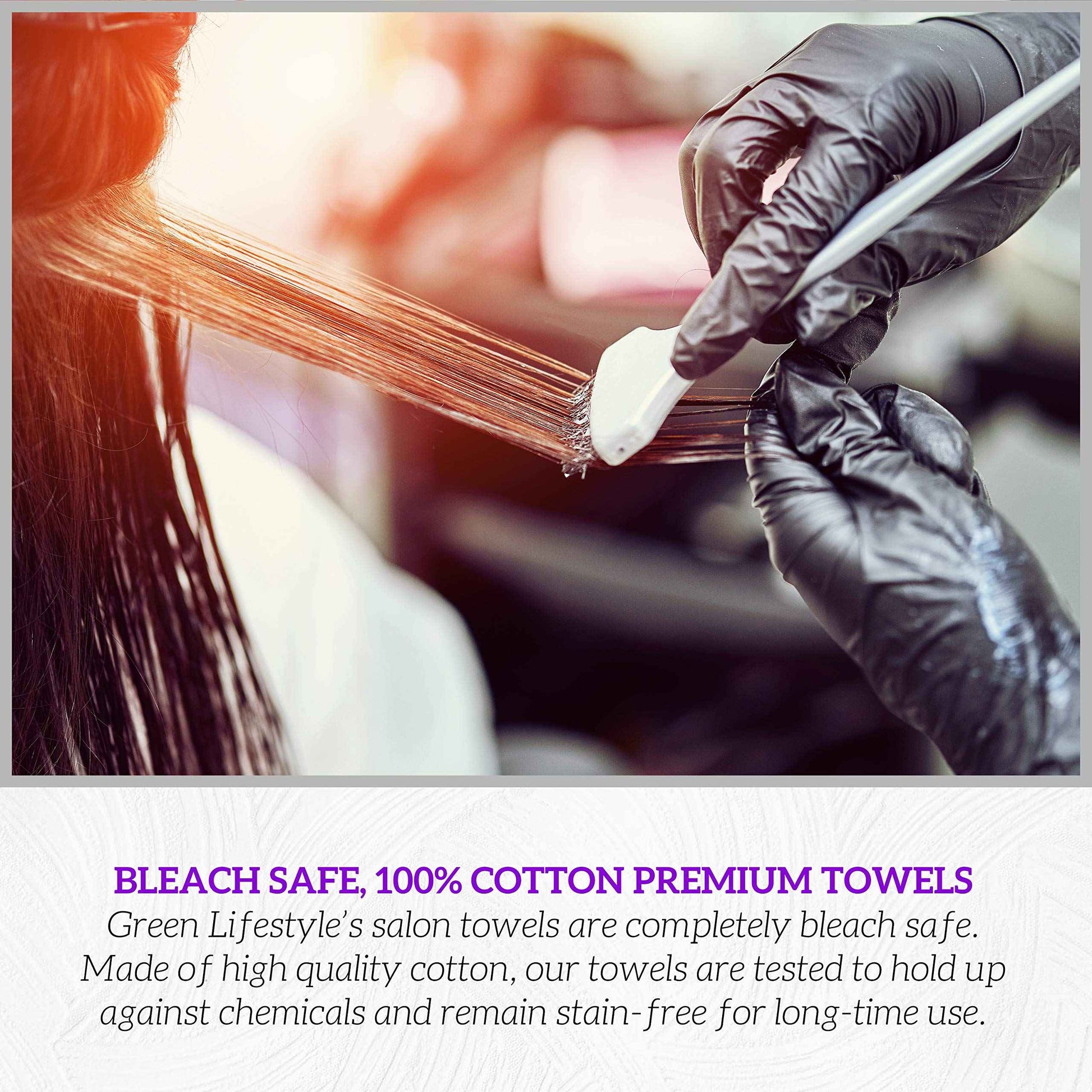 GREEN LIFESTYLE Black Bleach Proof Towels Bulk Sets 100% Cotton 16' X 25' Premium Spa Quality, Super Soft and Absorbent for Gym, Pool, Spa, Salon and Home 24 Pack