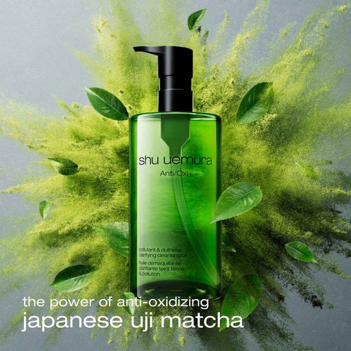 shu uemura AntiOxi+ Clarifying Cleansing Oil, Makeup Remover and Facial Cleanser to Combat Dullness and Impurities, 15.2 Fl. Oz.