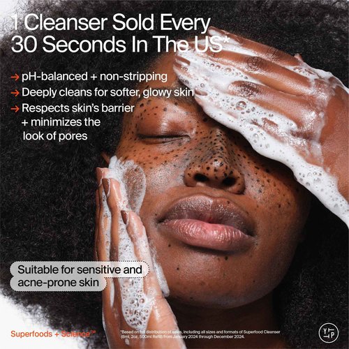 Youth To The People Superfood Cleanser Home Refill Bundle Set, Kale + Green Tea Face Cleanser (8oz) + (16oz Refill Pouch), Award-Winning Face Wash, Makeup Remover, All Skin Types