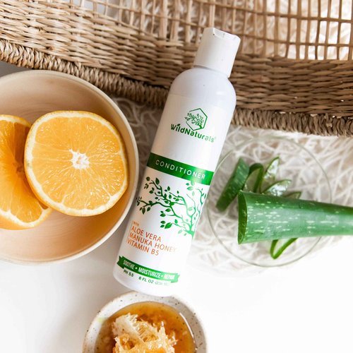 Manuka Honey Shampoo and Conditioner - Soothing Moisturizing Formula for Eczema, Psoriasis, Curly Hair, and Color-Safe - All Natural Set