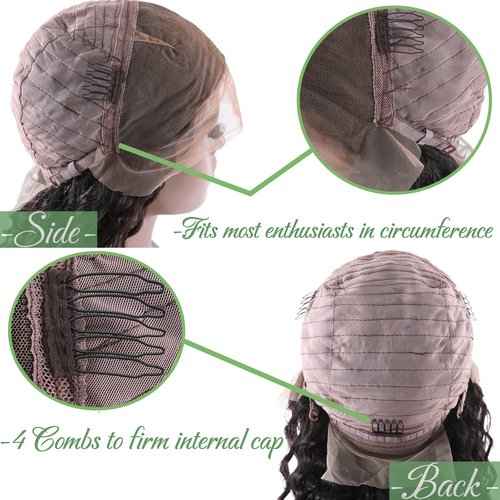 beauty youth 10 inch Water Wave Short Bob Lace Front Wigs Human Hair for Black Women 13x4 Short Bob Wigs Unprocessed Brazilian Virgin Human Hair Wet and Wavy Lace Wigs Natural Color